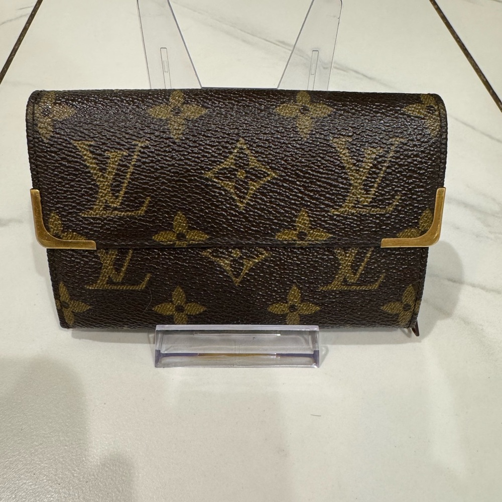 Louis Vuitton Brown and Gold Monogram Clutch